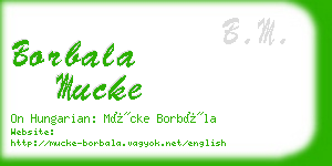 borbala mucke business card